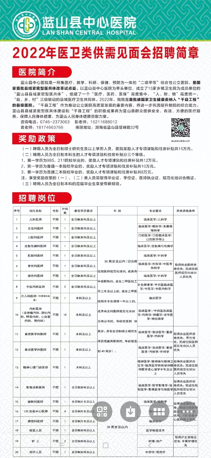 韶山市卫生健康局最新招聘信息概览